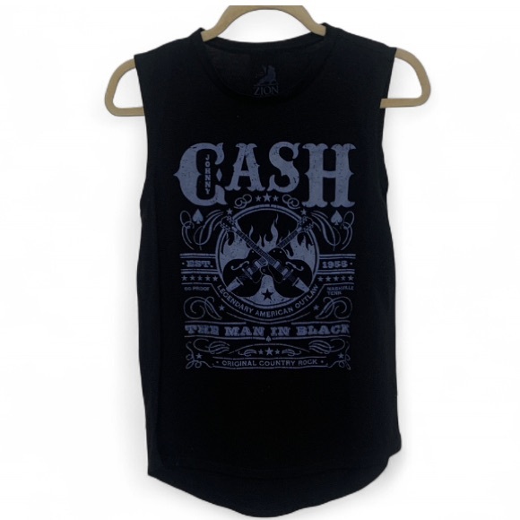 Zion Rootswear Tops - Zion Rootswear Johnny Cash Black Tank Top